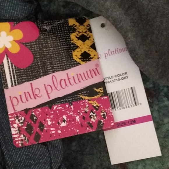 Pink Platinum  puff Jacket Girls 12M New hoodie - Picture 3 of 4